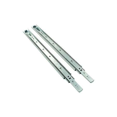 DTC D Series 22 Inch Full Extension Ball Bearing Drawer Slides with 100 Pound Weight Capacity - Pair Nickel