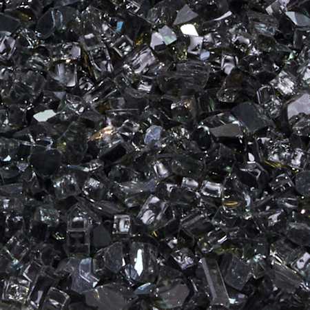 Duluth Forge 1/4 Inch Classic Fire Glass Reflective Black Glass