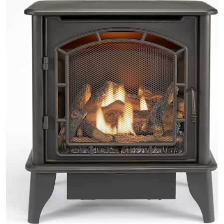Duluth Forge 26 Inch Wide 23,000 BTU Liquid Propane, Natural Gas Stove with Remote and U-Burner Chasis Black