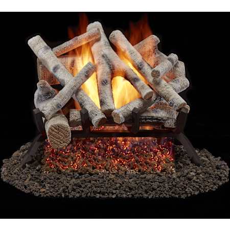 Duluth Forge 45,000 BTU Liquid Propane, Natural Gas Log Set Fireplace with Piezo Ignition and Propane Conversion Kit N/A