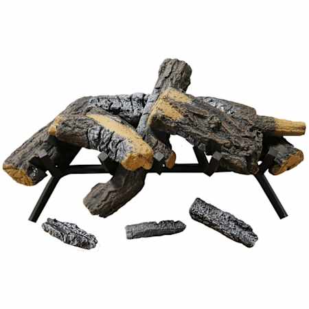 Duluth Forge 24 Inch Decorative Realistic Fireplace Ceramic Wood Log Set N/A