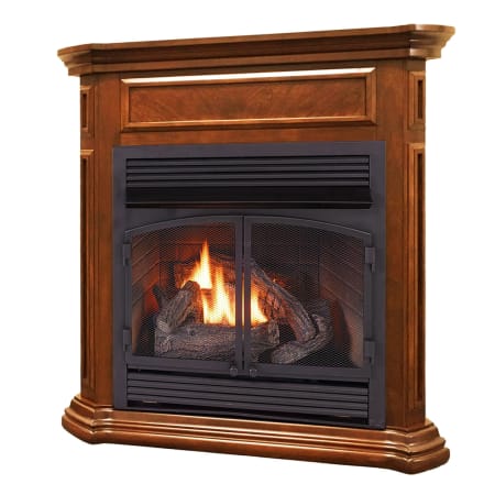 Duluth Forge 32,000 BTU Vent Free Dual Fuel Mantel Fireplace with Remote Control Apple Spice