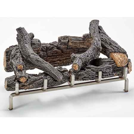 Duluth Forge Concrete Log Set with Stainless Fireplace Grate for 450 Series Fireplace Insert N/A