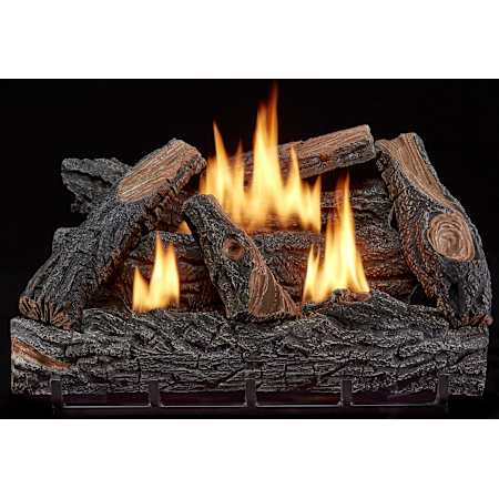 Duluth Forge 32,000 BTU Vent Free Liquid Propane, Natural Gas Log Set Fireplace with Ventless Dual Fuel Technology and Piezo Ignition N/A