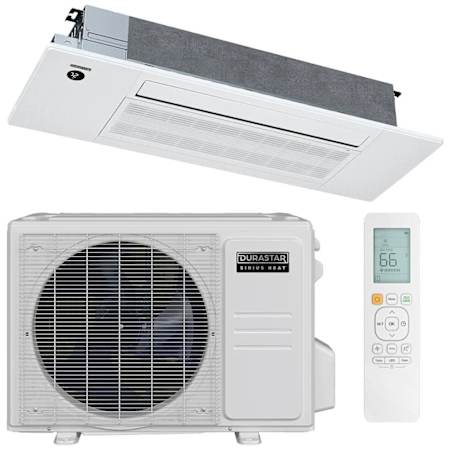Durastar 6K BTU Cooling / 7K BTU Heating 22 SEER2 Single Zone Ceiling Cassette Mini Split System with (1) 12K BTU Indoor Unit N/A