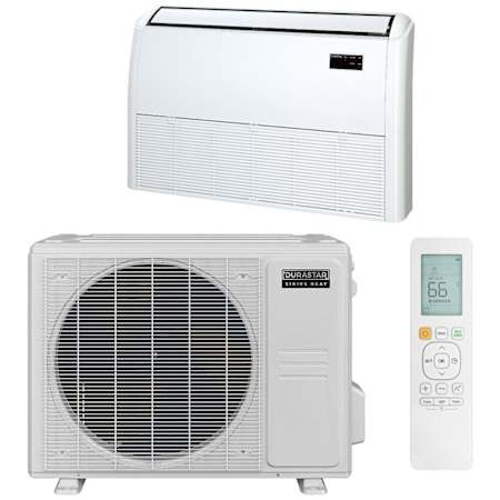 Durastar 18K BTU Cooling / 18K BTU Heating 20 SEER2 One Zone Floor Console. Wall Mounts Mini Split Package N/A