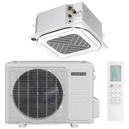 Durastar Ceiling Cassette Heat Pump System - Single-Zone - 9k BTU - 21.6 SEER2 - R-454B N/A
