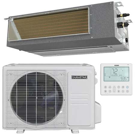 Durastar 12K BTU Cooling / 12K BTU Heating 19.5 SEER2 One Zone Concealed Duct Mini Split Package N/A