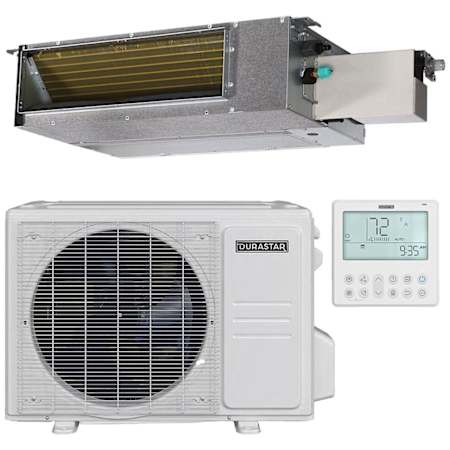Durastar 12K BTU Cooling / 12K BTU Heating 19 SEER2 One Zone Concealed Duct Mini Split Package N/A