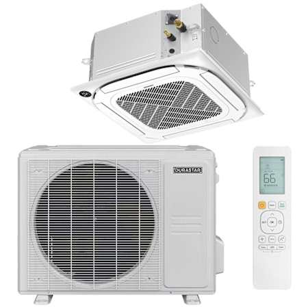 Durastar 18K BTU Cooling / 18K BTU Heating 20.7 SEER2 Single Zone Ceiling Cassette Mini Split System with (1) 18K BTU Indoor Unit N/A