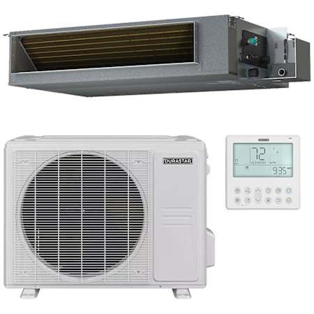 Durastar 18K BTU Cooling / 18K BTU Heating 20 SEER2 HSFP2 10.5 Single Zone Concealed Duct Mini Split System with (1) 18K BTU Indoor Unit N/A