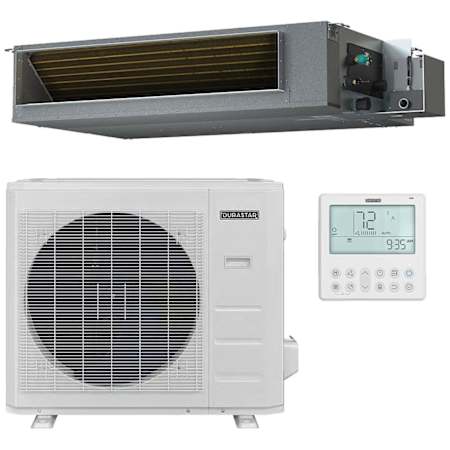 Durastar 24K BTU Cooling / 25K BTU Heating 20 SEER2 One Zone Concealed Duct Mini Split Package N/A