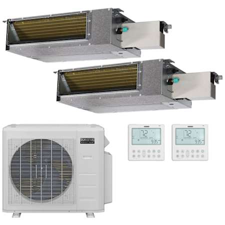 Durastar 18K BTU Cooling / 20K BTU Heating 20 SEER2 Two Zone Concealed Duct Mini Split Package with (2) 9k BTU Indoor Units N/A