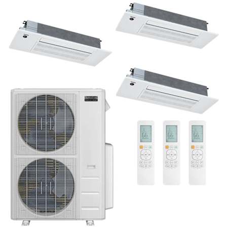 Durastar 48K BTU Cooling / 49K BTU Heating 21.2 SEER2 Three Zone Ceiling Cassette Mini Split System with (1) 9K, (1) 12K and (1) 18K BTU Indoor Units N/A
