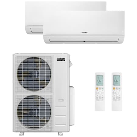 Durastar 48K BTU Cooling / 49K BTU Heating 21.2 SEER2 Two Zone Wall Mount Mini Split Package with (2) 24k BTU Indoor Units N/A