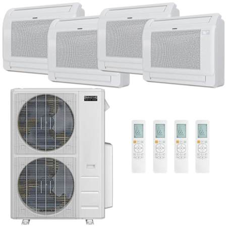 Durastar 55K BTU Cooling / 55K BTU Heating 21.4 SEER2 Four Zone Floor Console Mini Split System with (1) 9K and (3) 12K BTU Indoor Units N/A