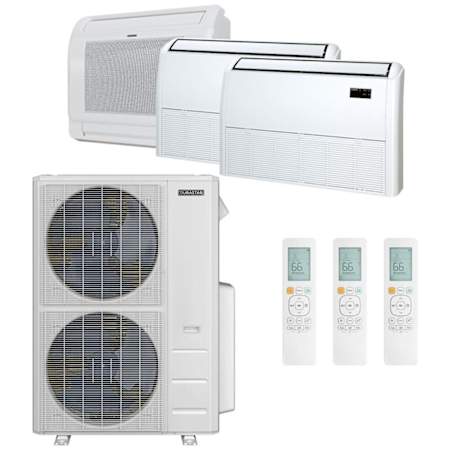 Durastar 48K BTU Cooling / 48K BTU Heating 21.3 SEER2 Three Zone Floor Console Mini Split Package with (1) 9k, (1) 18k and (1) 24k BTU Indoor Units N/A