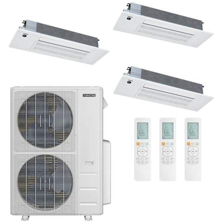 Durastar 48K BTU Cooling / 48K BTU Heating 21.3 SEER2 Three Zone One-Way Ceiling Cassette Mini Split System with (2) 12K and (1) 18K BTU Indoor Units N/A
