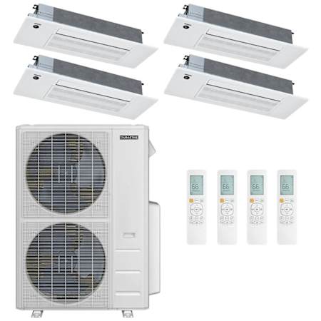 Durastar 60K BTU Cooling / 39K BTU Heating 19.2 SEER2 Four Zone One-Way Ceiling Cassette Mini Split System with (2) 12K and (2) 18K BTU Indoor Units N/A