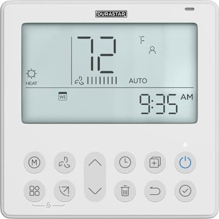 Durastar Programmable Digital Controls Thermostat for up to 1 Conventional Systems White