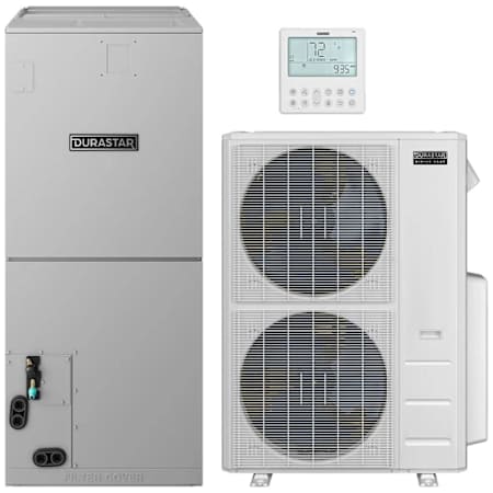 Durastar 49K BTU Cooling / 56K BTU Heating 16.3 SEER2 Single Zone Ducted Air Handler Mini Split System with (1) 60K BTU Indoor Unit N/A