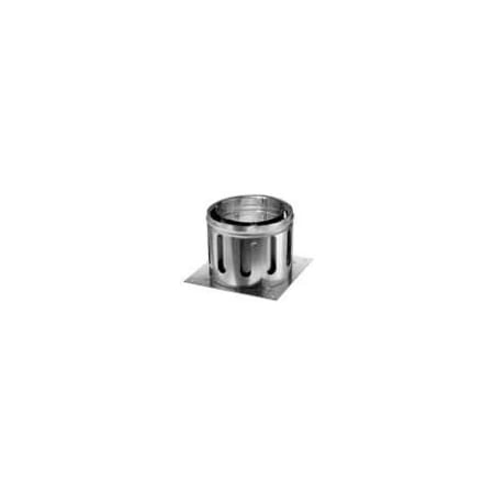 DuraVent 10" Inner Diameter - DuraChimney II Class A Chimney Pipe - Double Wall - 15" x 15" Anchor Plate Galvanized Steel