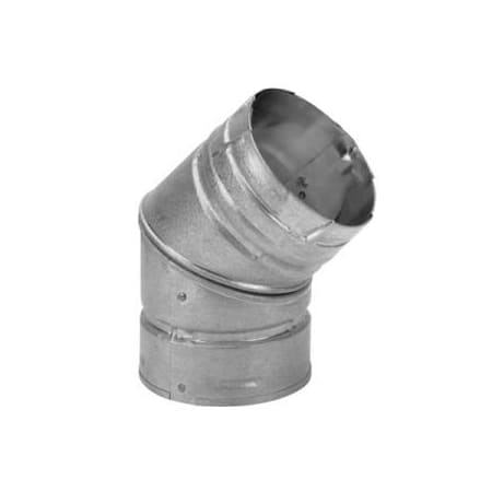 DuraVent 4" Inner Diameter - Pellet Vent Type L Multi-fuel Chimney Pipe - Double Wall - 45 Degree Elbow Stainless Steel