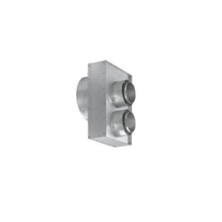 DuraVent 4" x 6-5/8" DirectVent Pro Direct Vent Pipe - Co-Axial to Co-Linear Appliance Connector Galvanized