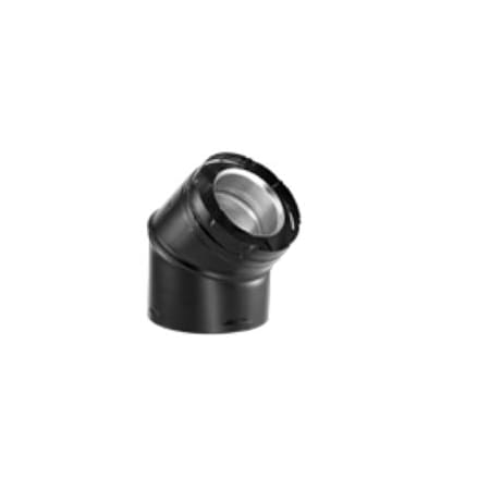 DuraVent 5" x 8" Inner Diameter - DirectVent Pro Direct Vent Pipe - Double Wall - 45 Degree Elbow Black