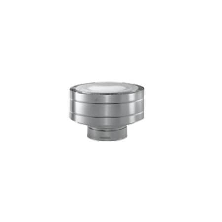 DuraVent 5" x 8" DirectVent Pro Direct Vent Pipe - Galvanized Low-Profile Termination Cap (Stainless Steel) Galvanized
