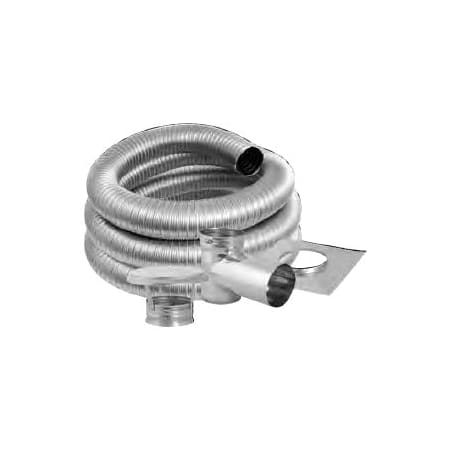 DuraVent 8" Inner Diameter - DuraFlex SW Flexible Liner Chimney Pipe - Single Wall - 20' Tee Kit Stainless Steel
