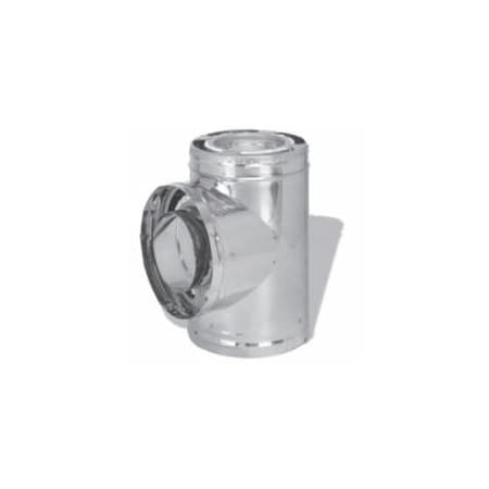DuraVent 6" Inner Diameter - DuraPlus Class A Chimney Pipe - Triple Wall - Tee with Cap Galvanized