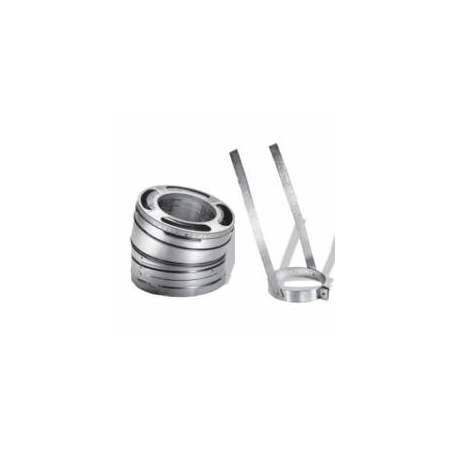 DuraVent 7" Inner Diameter - DuraPlus Class A Chimney Pipe - Triple Wall - 15 Degree Elbow Stainless Steel