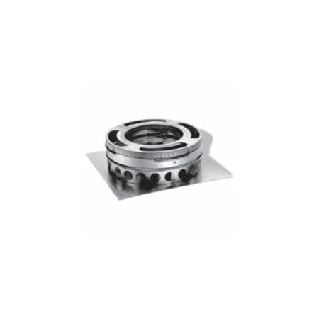 DuraVent 8" Inner Diameter - DuraPlus Class A Chimney Pipe - Triple Wall - 12" x 12" Base Plate Galvanized