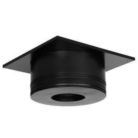 DuraVent 8" Inner Diameter - DuraPlus Class A Chimney Pipe - Triple Wall - 18" Round Ceiling Support Black