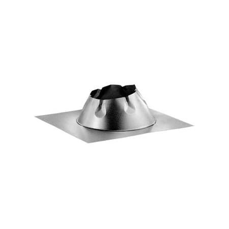 DuraVent 8" Adjustable Dead Soft Aluminum Flashing for a 0/12-6/12 Pitch Stainless Steel