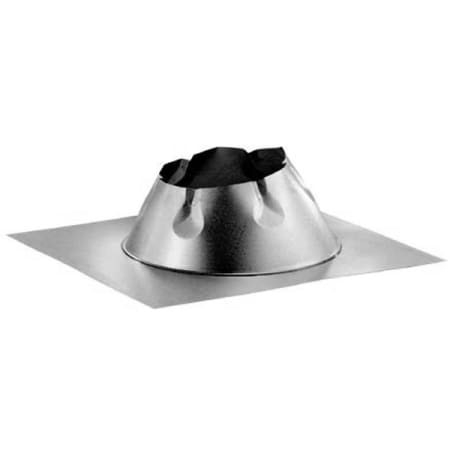 DuraVent 8" DuraTech Class A Chimney Pipe - Double Wall - Adjustable Roof Flashing for 0/12 - 6/12 Pitch Stainless Steel