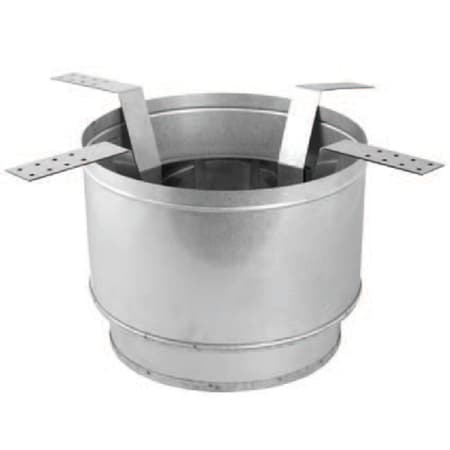 DuraVent 12" Inner Diameter - DuraTech Class A Chimney Pipe - Double Wall - 22" Round Ceiling Support Black