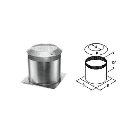 DuraVent 18" Inner Diameter - DuraTech Class A Chimney Pipe - Double Wall - Attic Insulation Shield Stainless Steel