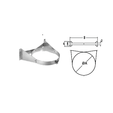 DuraVent 18" Inner Diameter - DuraTech Class A Chimney Pipe - Double Wall - Strap/Bracket Stainless Steel