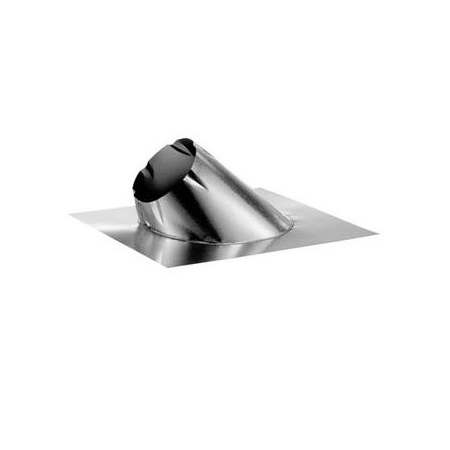 DuraVent 6" Class A Chimney Pipe Large Base Adjustable Roof Flashing for 7/12 - 12/12 Pitch Galvanized Steel