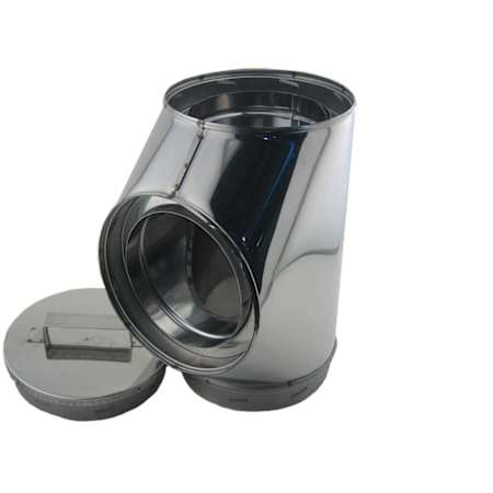 DuraVent 14" Inner Diameter - DuraTech Class A Chimney Pipe - Double Wall - Tee with Cap Stainless Steel