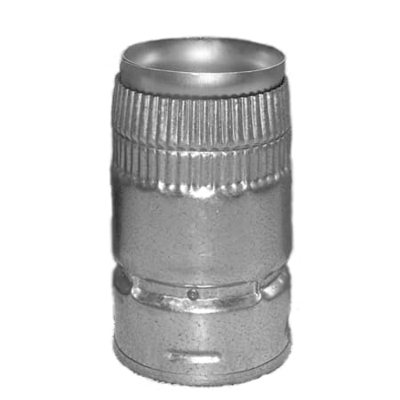 DuraVent 3" Inner Diameter - Type B Round Gas Vent Pipe - Double Wall - 6.125" H/C Adapter Aluminum