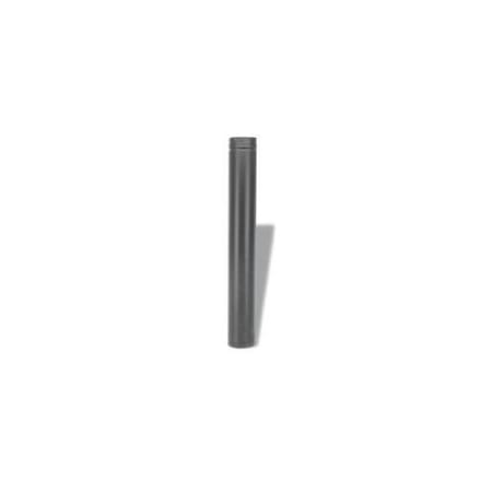 DuraVent 3" Inner Diameter - Pellet Vent Type L Multi-fuel Chimney Pipe - Double Wall - 6" Pipe Length Black