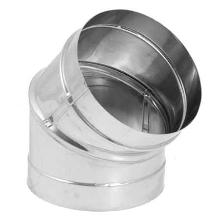 DuraVent 6" Inner Diameter - DuraBlack Stove Pipe - Single Wall - 45 Degree Elbow Stainless Steel