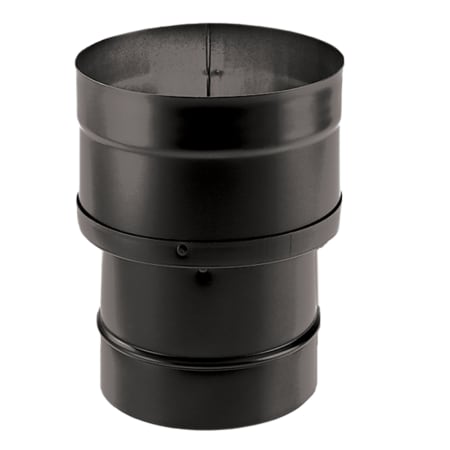 DuraVent 8" Inner Diameter - DuraBlack Stove Pipe - Single Wall - Slip Connector with Trim Stainless Steel