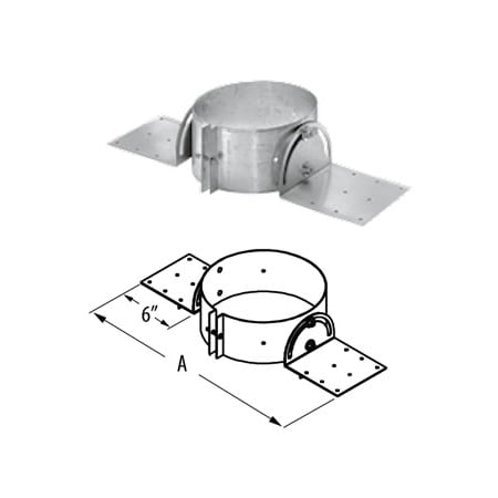 DuraVent 5" and 7" Dura Tech Adjustable Roof Support Galvanized