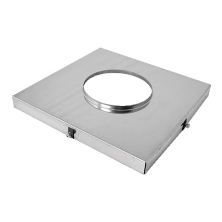 DuraVent 6" Inner Diameter - DuraFlex Pro Flexible Liner Chimney Pipe - Single Wall - 13" Square Top Plate Stainless Steel