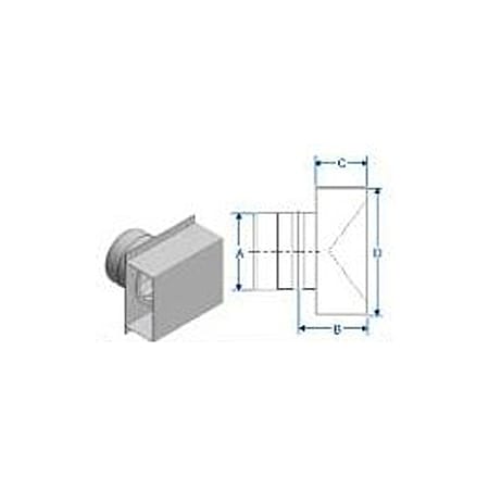 DuraVent FasNSeal AL29-4C Special Gas Vent Pipe 6" Termination Cap with 4 Inch Inner Pipe Diameter Stainless Steel