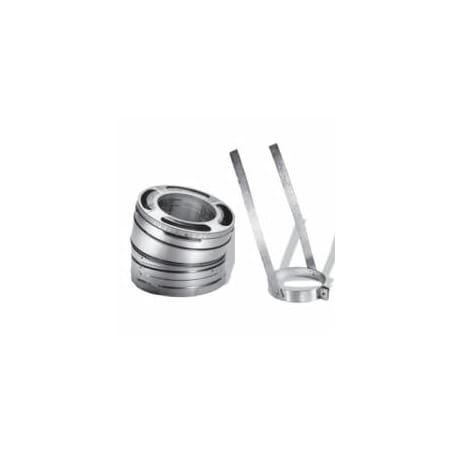 DuraVent 6" Inner Diameter - DuraPlus Class A Chimney Pipe - Triple Wall - 15 Degree Elbow Stainless Steel